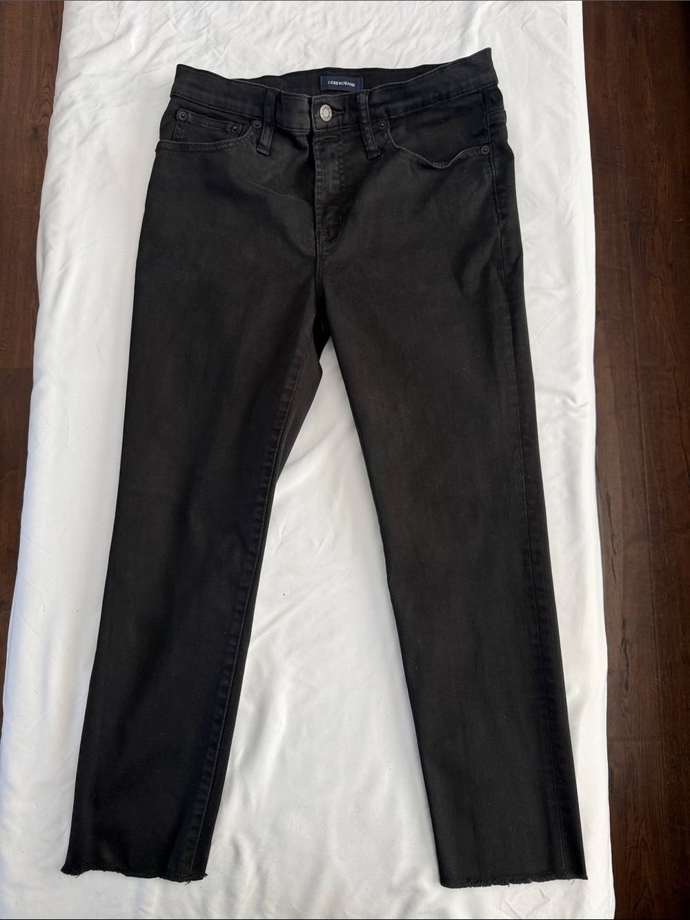 J Crew High-Rise Toothpick Skinny in Black, Size 30